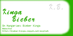 kinga bieber business card